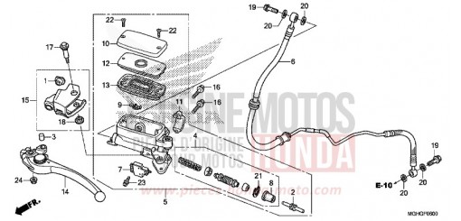 CLUTCH MASTER CYLINDER VFR1200XG de 2016